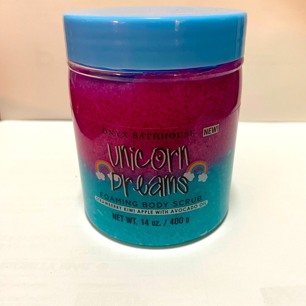 Onyx Bathhouse Unicorn Dreams Foaming Sugar Scrub 14 oz